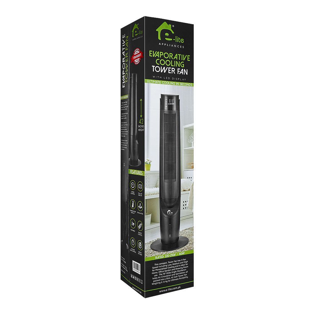 E-Lite ETF-003 42-inch Evaporative Tower Fan