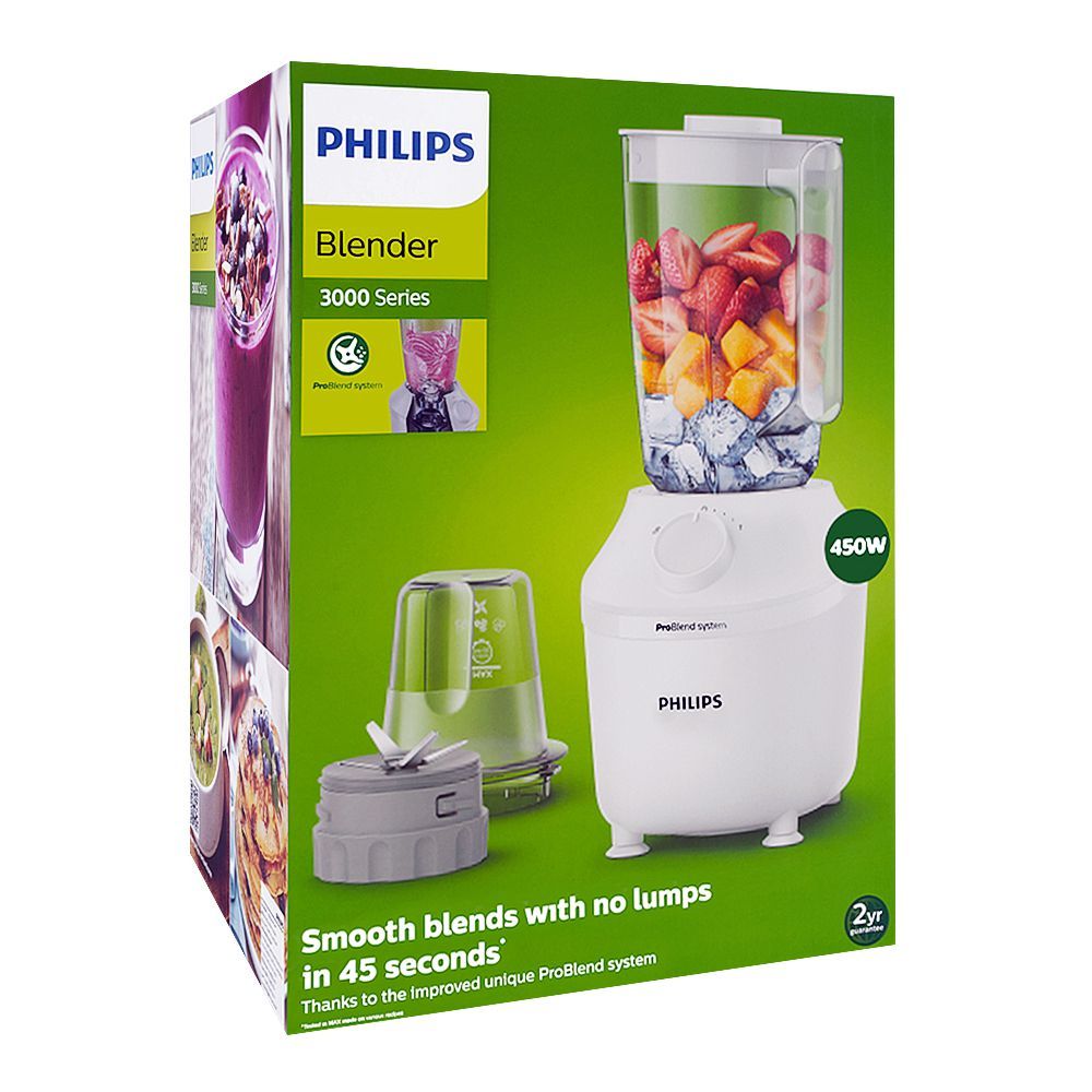 Philips HR2041/16 3000 Series 450W Blender with Mill
