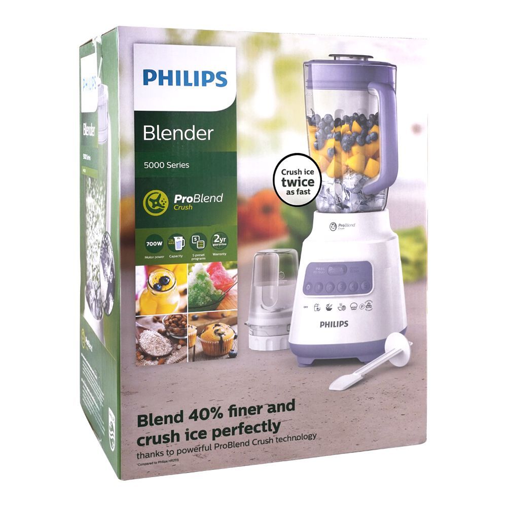 Philips HR2222/00 5000 Series ProBlend Crush Blender with Glass Jar