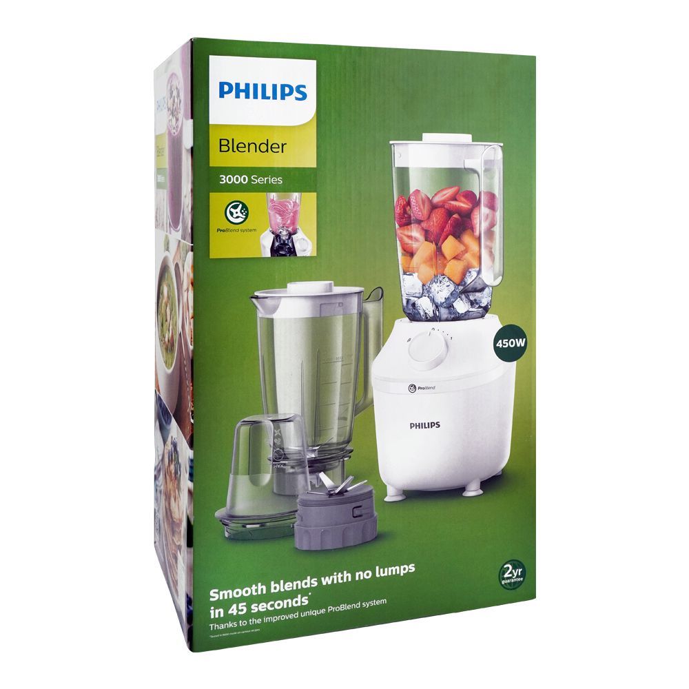Philips HR2041/50 3000 Series 450W Blender with Mill & Extra Jar