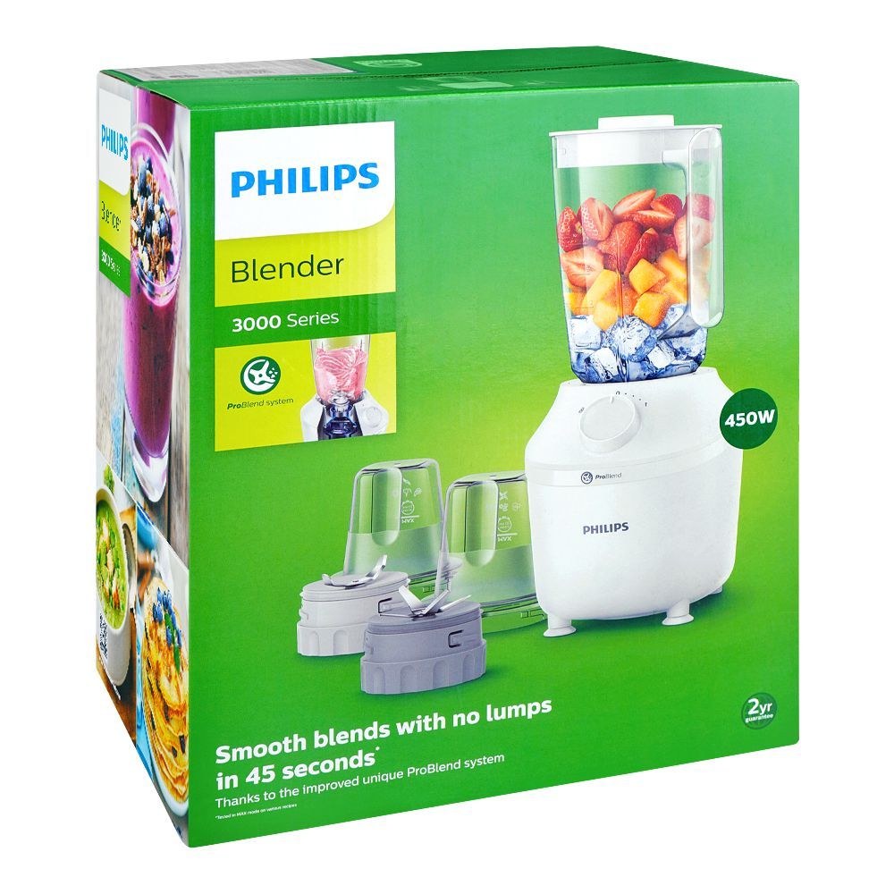 Philips HR2041/30 3000 Series 450W Blender with Mill & Chopper
