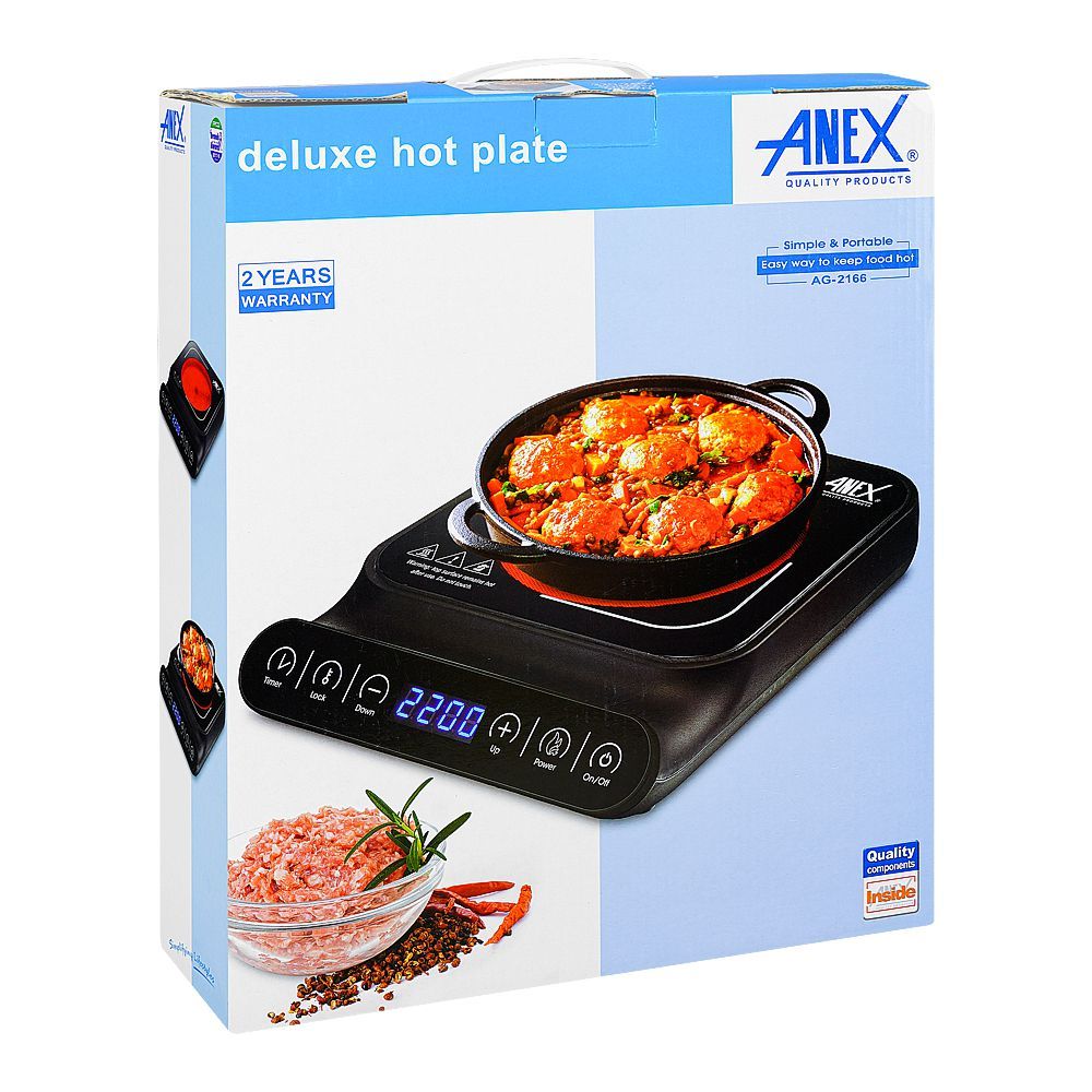 Anex AG-2166 Deluxe 2200W Hot Plate with Timer