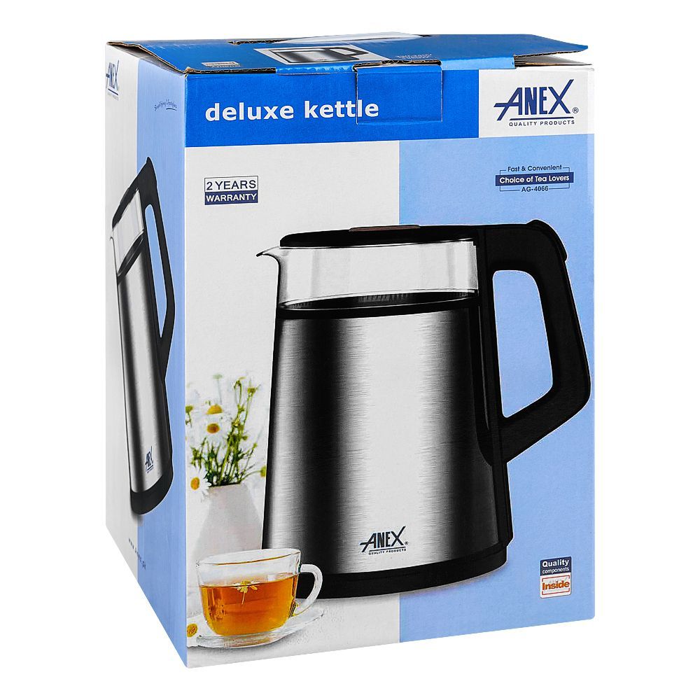 Anex AG-4066 Deluxe 1.5L Steel & Glass Kettle