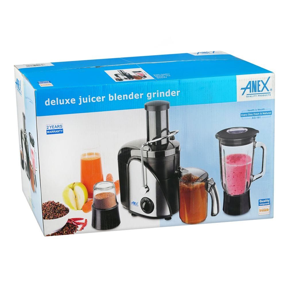 Anex AG-181 Deluxe Stainless Steel Juicer Blender Grinder