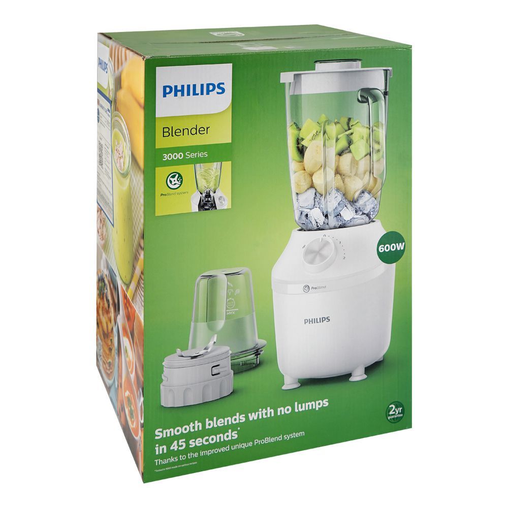 Philips HR2291/20 3000 Series 600W Blender with Glass Jar