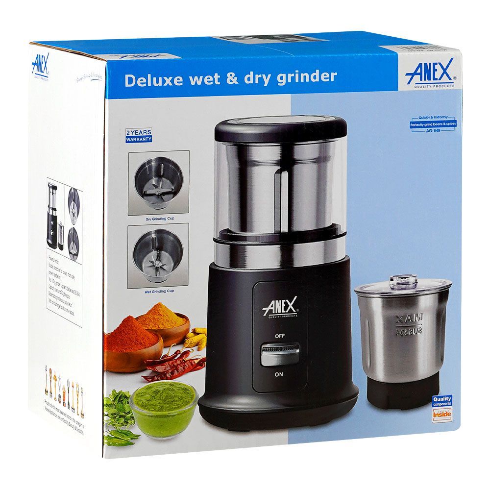 Anex AG-649 2-in-1 Wet & Dry Grinder