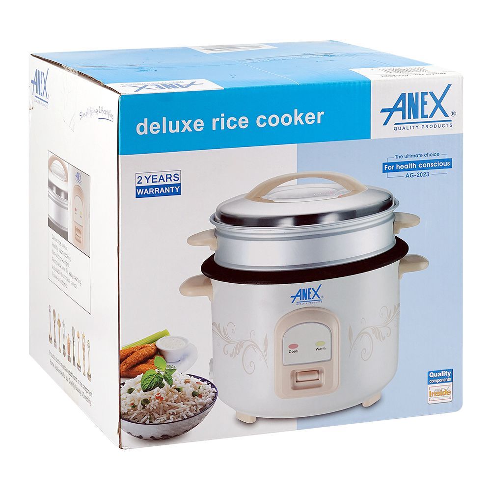 Anex AG-2023 2.2L Deluxe Rice Cooker with Steamer