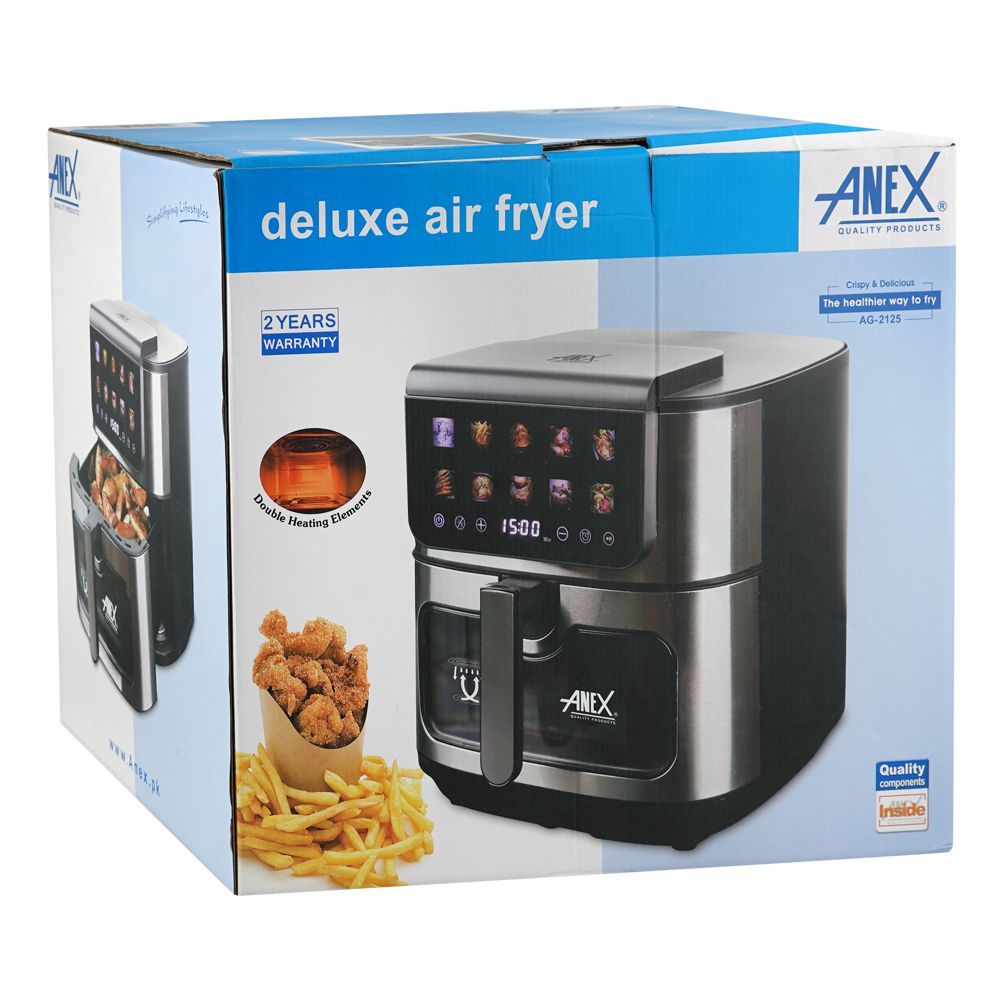Anex AG-2125 Deluxe 8L Dual-Heater Air Fryer
