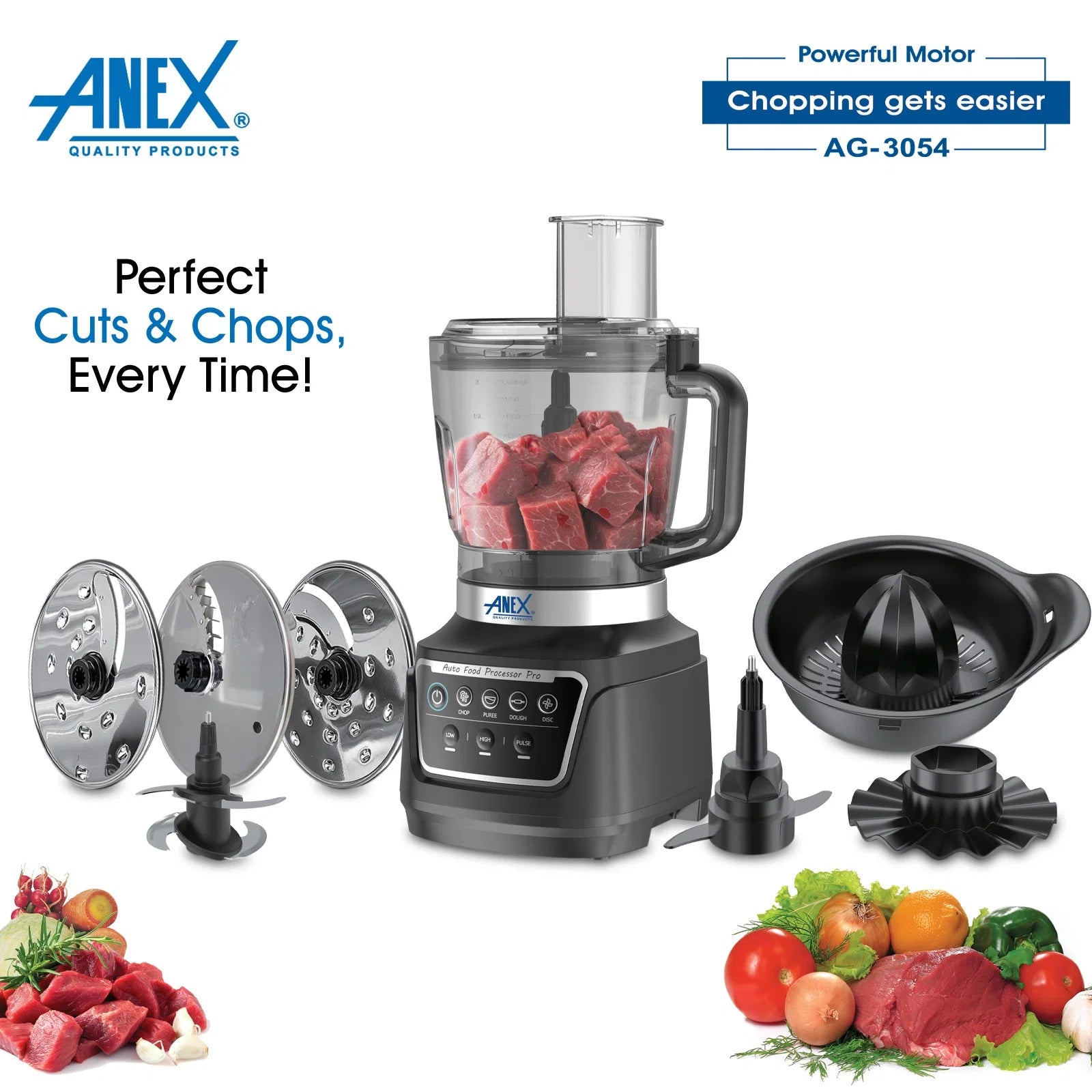 Anex AG-3054 7-in-1 Chopper with Automatic Program