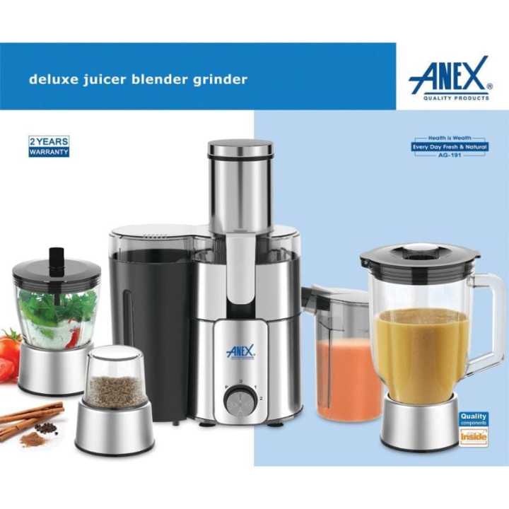 Anex AG-191 Deluxe 4-in-1 Juicer Blender Grinder