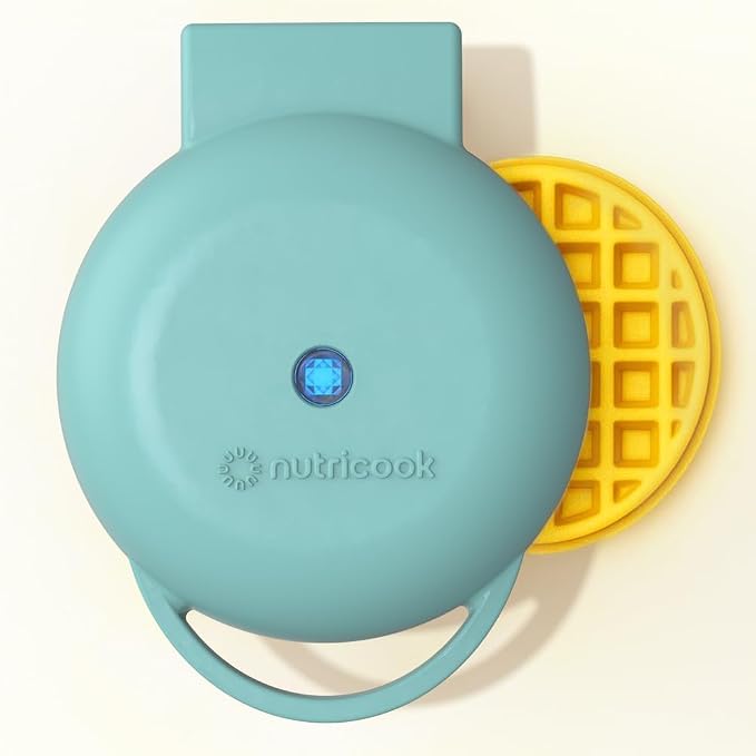 Nutricook NC-WM100AQ Mini Waffle Maker - Aqua