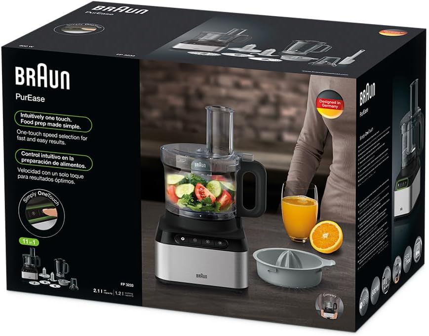 Braun PurEase FP3235 800W Food Processor & Juicer Set
