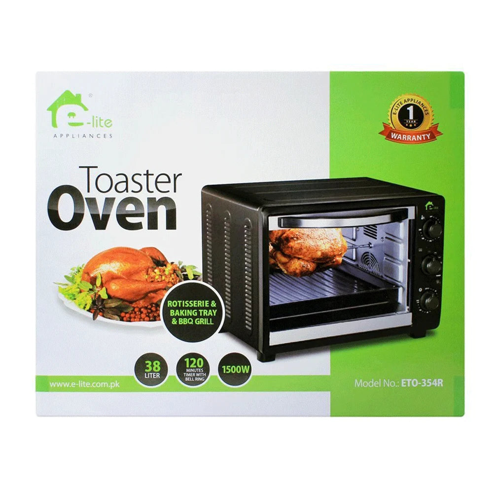 E-Lite ETO-354R 38L 1500W Oven Toaster with Rotisserie