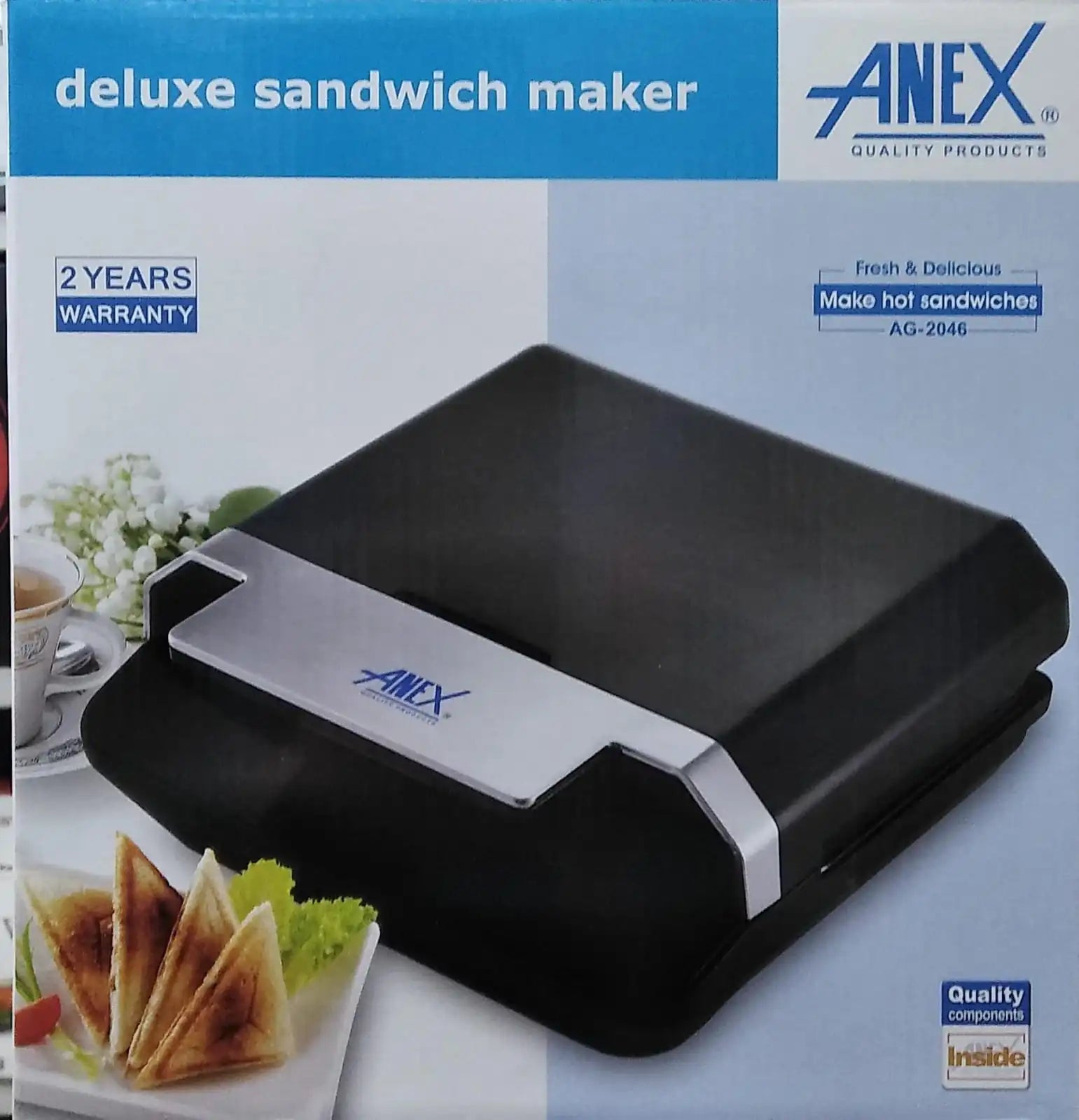 Anex AG-2046 Deluxe 2-Slice Sandwich Maker