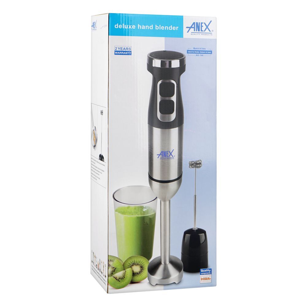 Anex AG-144 Deluxe 1000W DC Hand Blender with Frother
