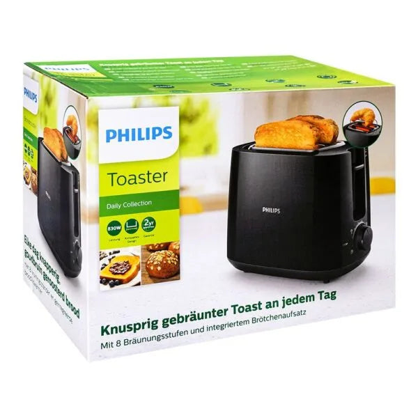Philips HD2581/91 Daily Collection 2-Slice Toaster - Black