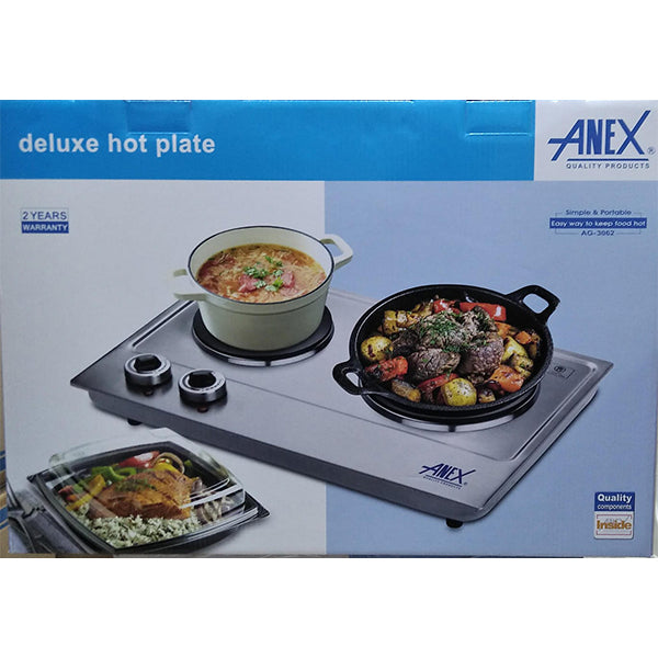 Anex AG-3062 Stainless Steel Double Hot Plate