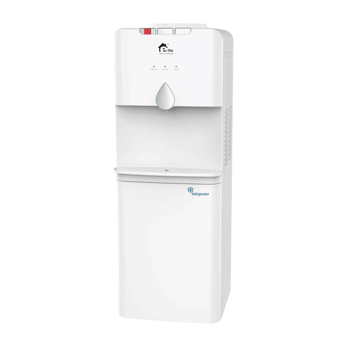 E-Lite EWD-10 3-Tap Water Dispenser with Refrigerator Cabinet