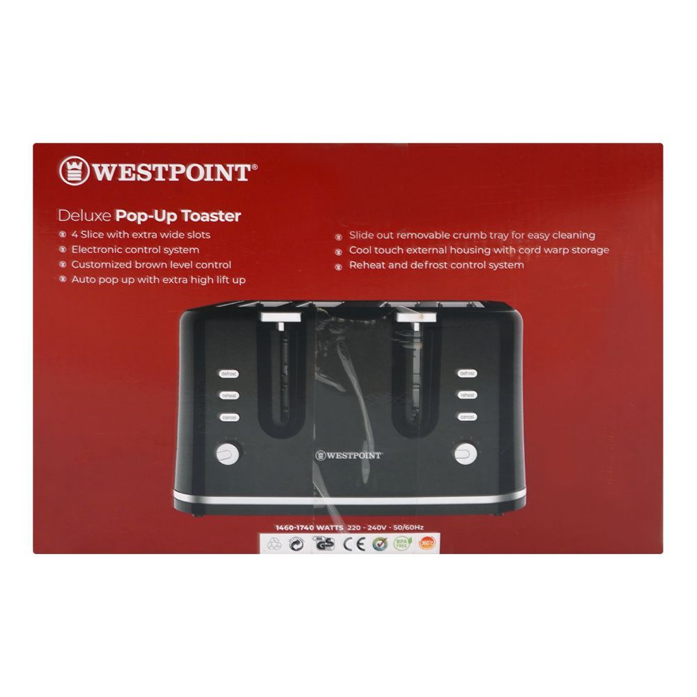 Westpoint WF-2563 Deluxe 4-Slice Pop-Up Toaster