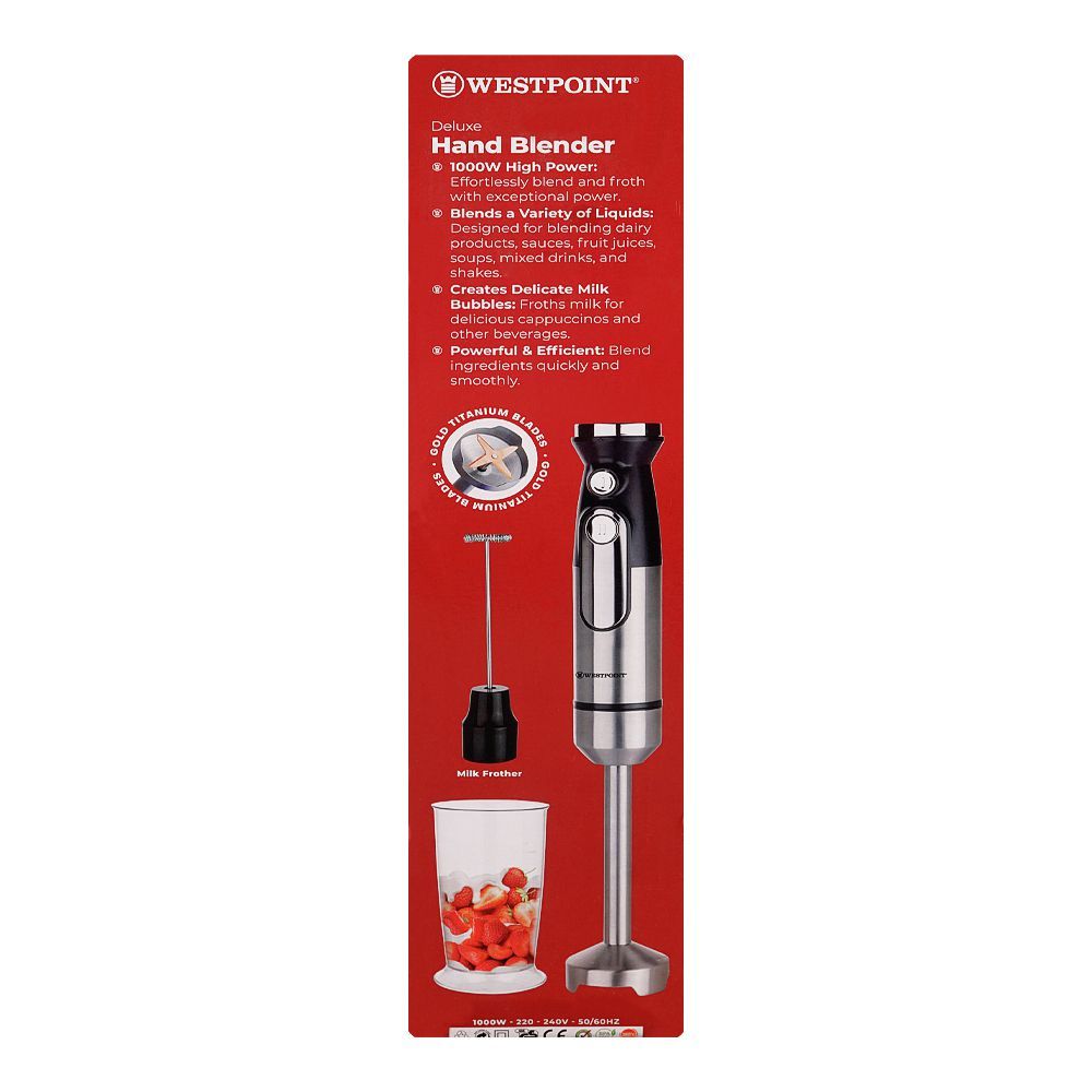 Westpoint WF-9935 Hand Blender with Milk Frother
