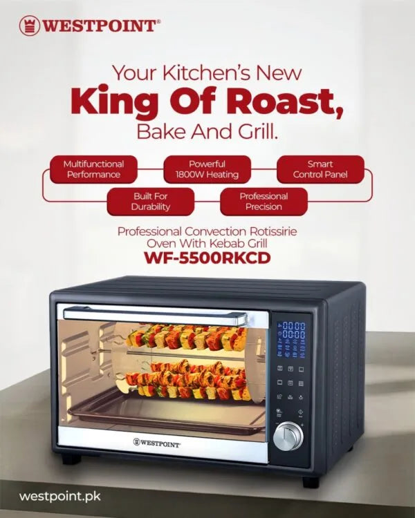 Westpoint WF-5500RKCD Professional Convection Rotisserie Oven with Kebab Grill