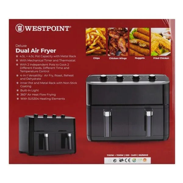 Westpoint WF-4258 Deluxe Dual Air Fryer
