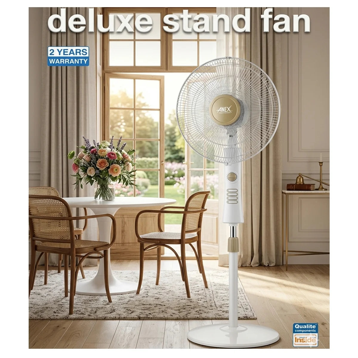 Anex AG-5053 16-inch Deluxe Stand Fan