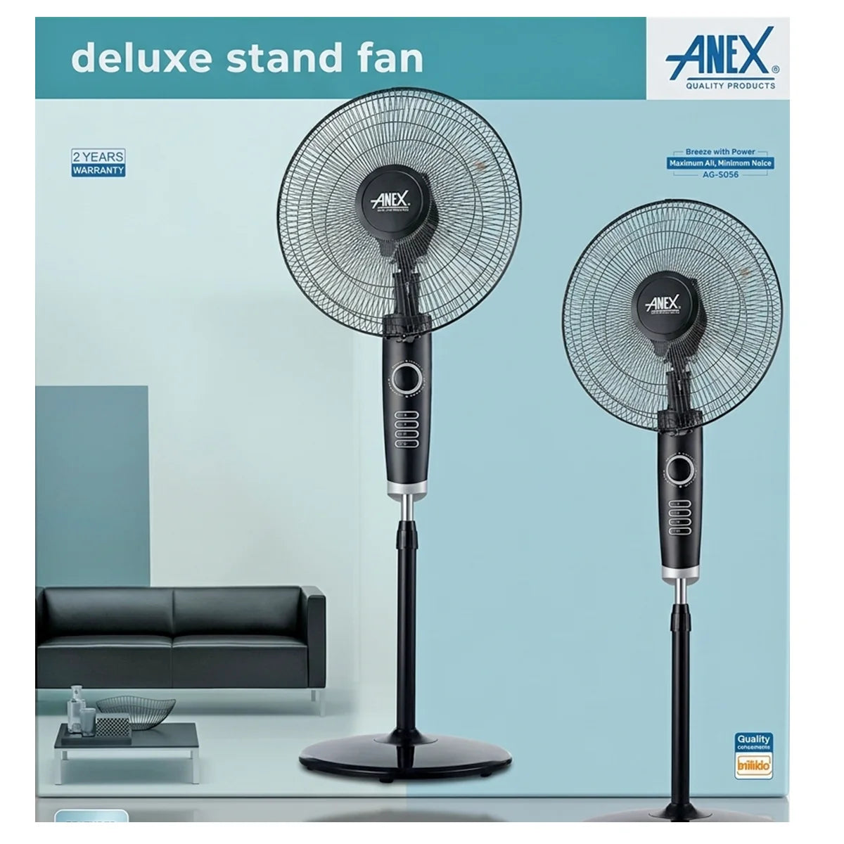 Anex AG-5058 18-inch Deluxe Stand Fan