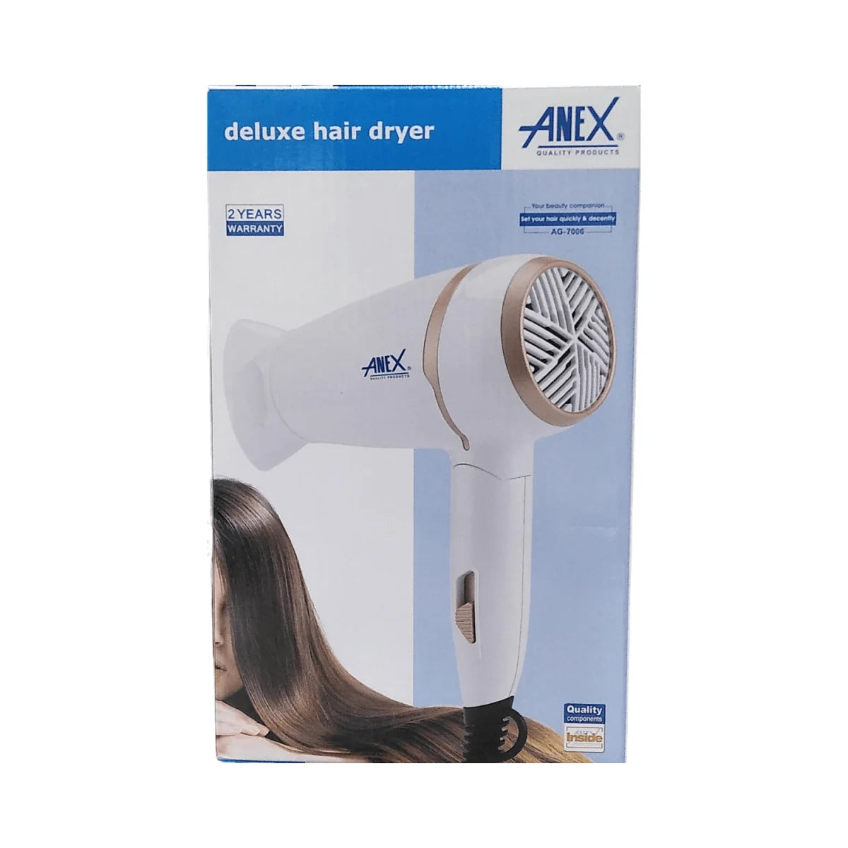 Anex AG-7006 Deluxe 1300W Hair Dryer