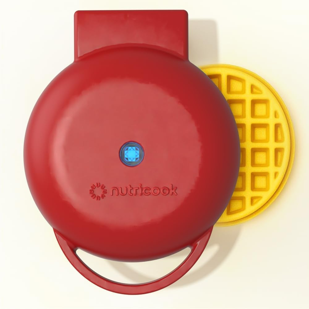 Nutricook NC-WM100R Mini Waffle Maker - Red