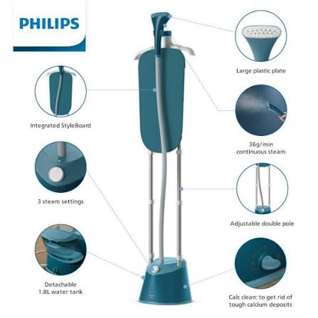Philips STE1040/26 1000 Series Garment Steamer with StyleBoard
