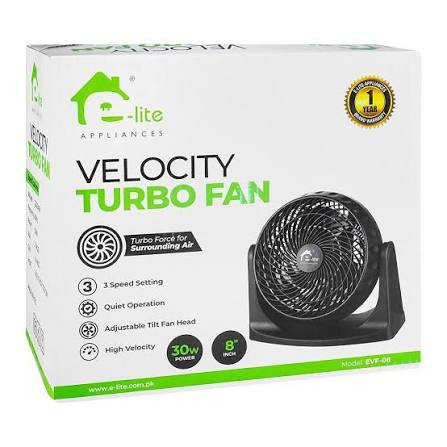 E-Lite EVF-08 8-inch Velocity Turbo Fan