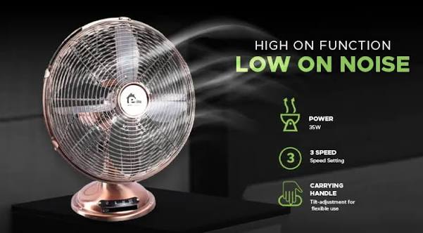 E-Lite ETF-30M 12-inch Metal Table Fan