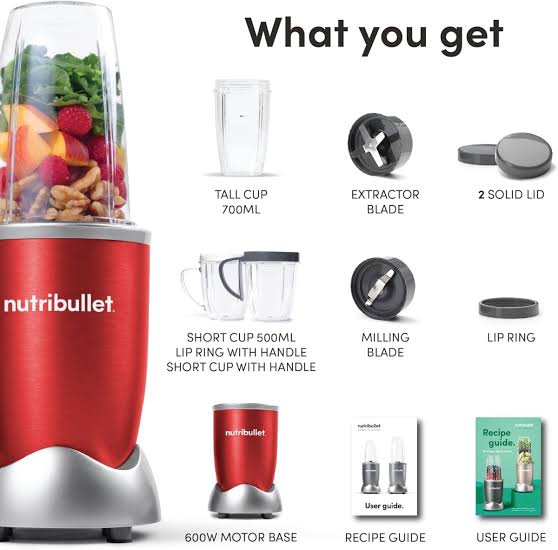 Nutribullet NBR-1212R 600W 12-Piece Blender Set