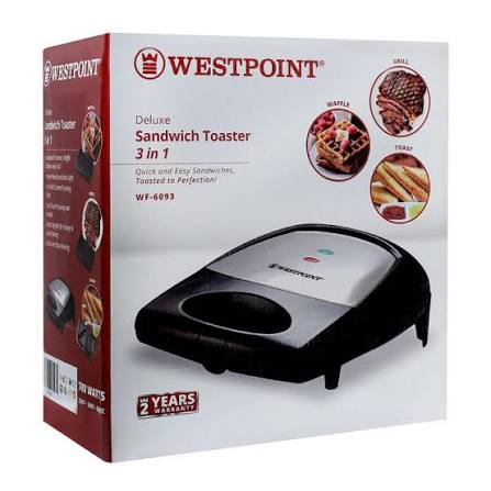 Westpoint WF-6093 Deluxe Sandwich Toaster 3 in 1