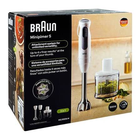 Braun MultiQuick 5 MQ50236M Hand Blender with Chopper & Whisk