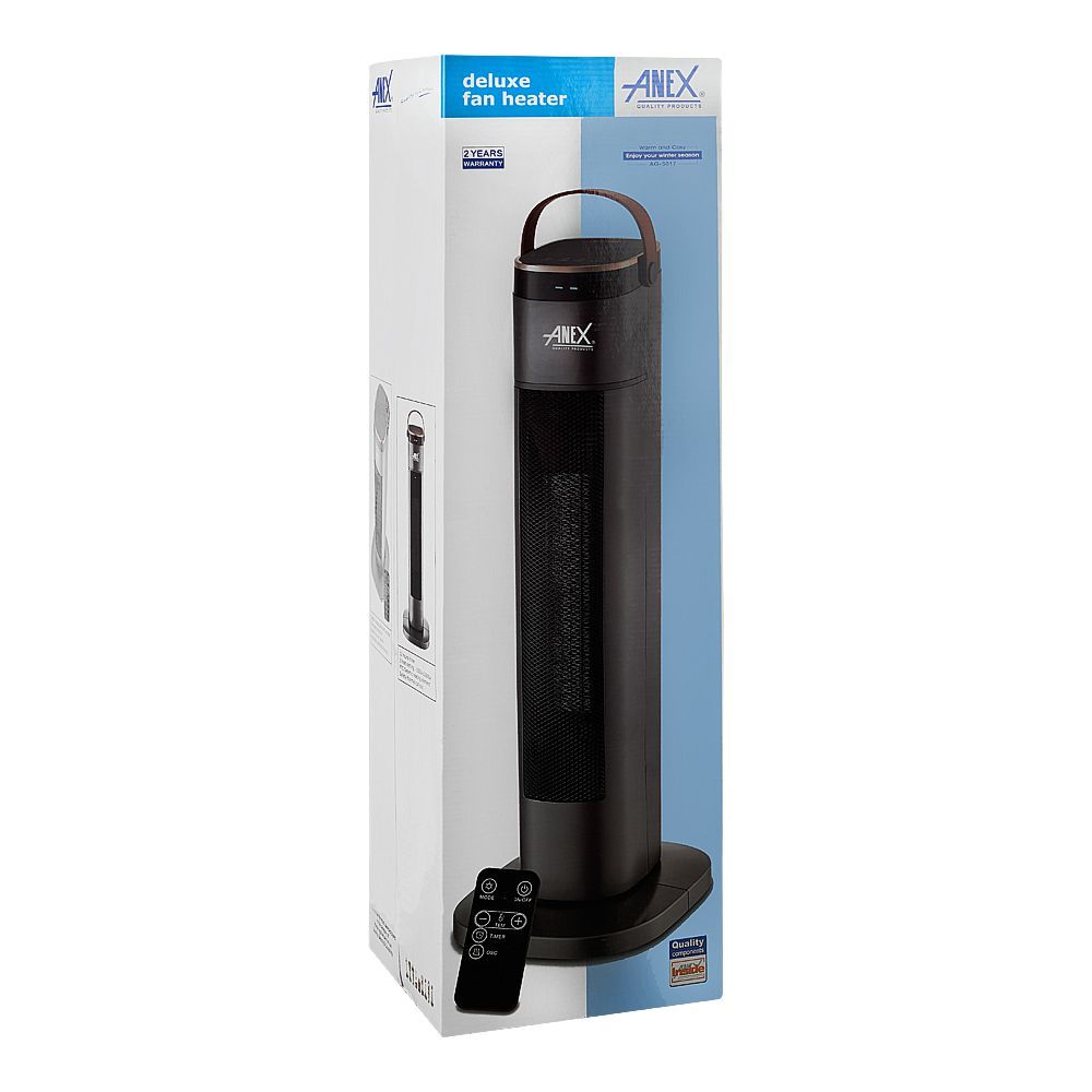 Anex AG-5017 Deluxe Ceramic Fan Heater with Remote